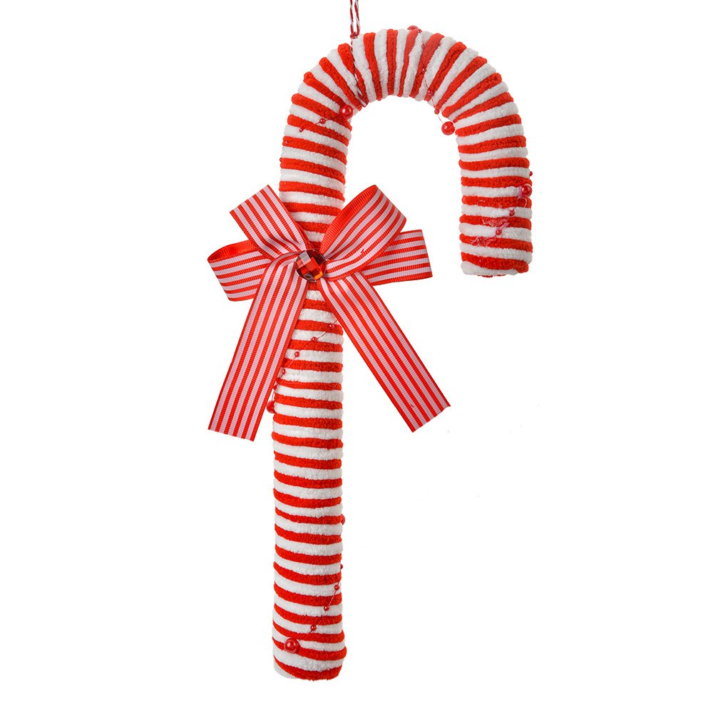 Kersthanger Zuurstok 36 cm Rood Wit Kunststof