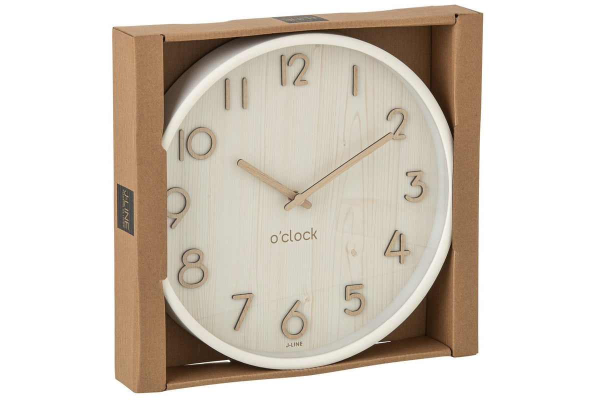 J-Line Wandklok Multiplex/Mdf Large