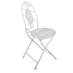 Bistroset Bistrotafel Bistrostoel 3-delig Ø 60x70 / 50x40x93 cm Wit Metaal