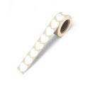 White mini hearts - Cadeaustickers op rol - 500 stuks