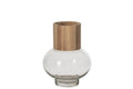 J-Line Vaas Jim - glas - naturel/transparant - small