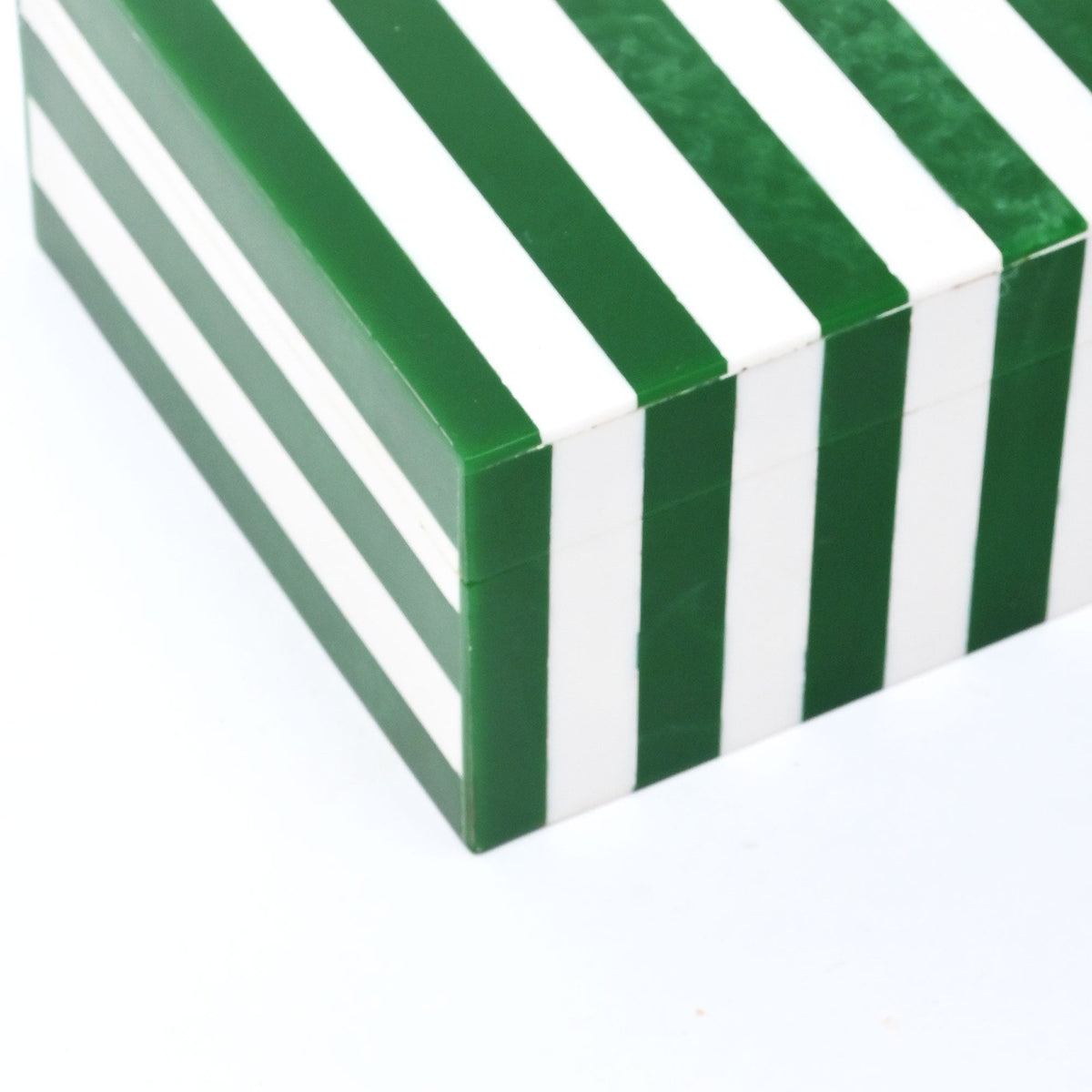 Groen Gestreepte Hars Opbergdoos Moderne MDF Decor Organizer