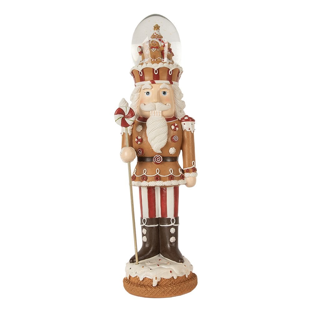 Kerstdecoratie met LED-verlichting en muziek Notenkraker 14x13x48 cm Bruin Kunststof