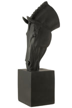 J-Line decoratie Paard Op Voet - polyresin - zwart - L