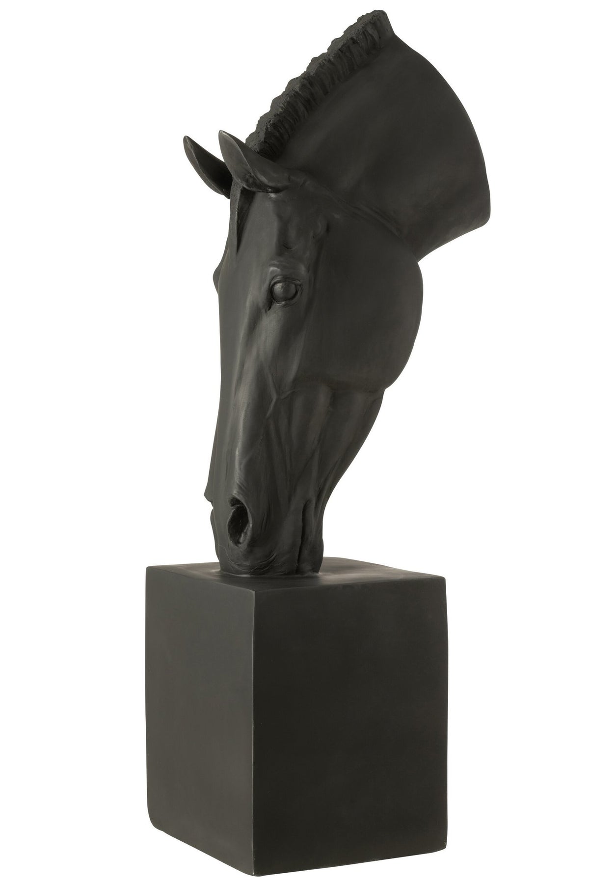 J-Line decoratie Paard Op Voet - polyresin - zwart - L