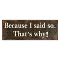 Tekstbord 36x13 cm Bruin Wit IJzer Wandbord