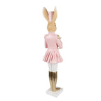 Decoratie Beeld Konijn 79 cm Beige Roze Kunststof
