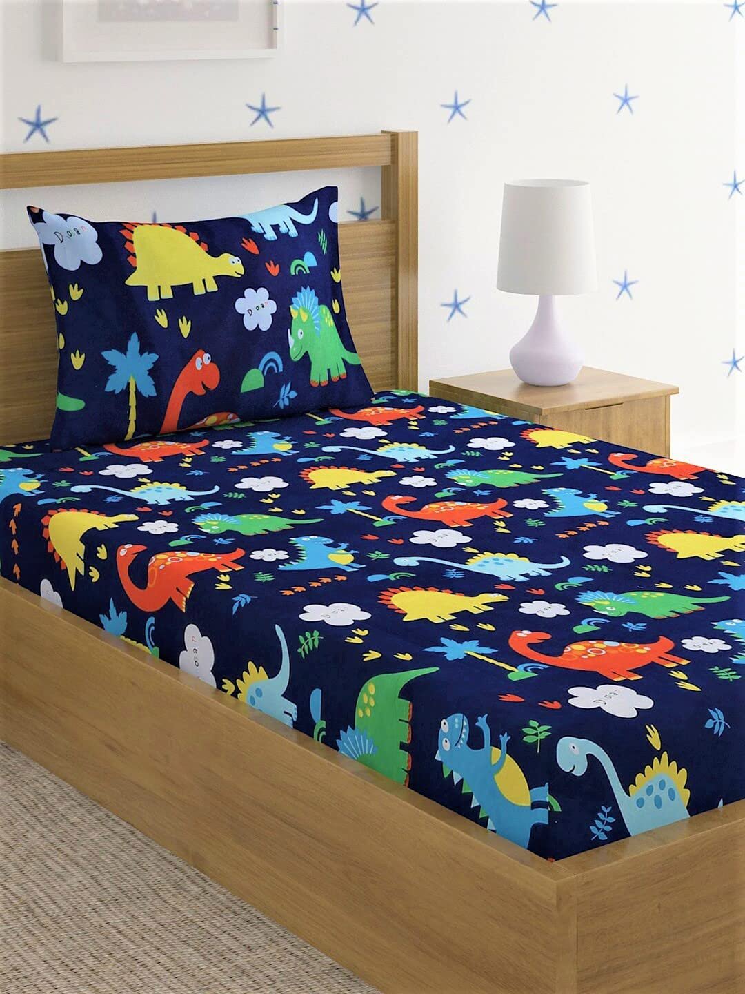 Kinderlakenset - kreukvrij microvezel - eenpersoons (60x90") met kussensloop