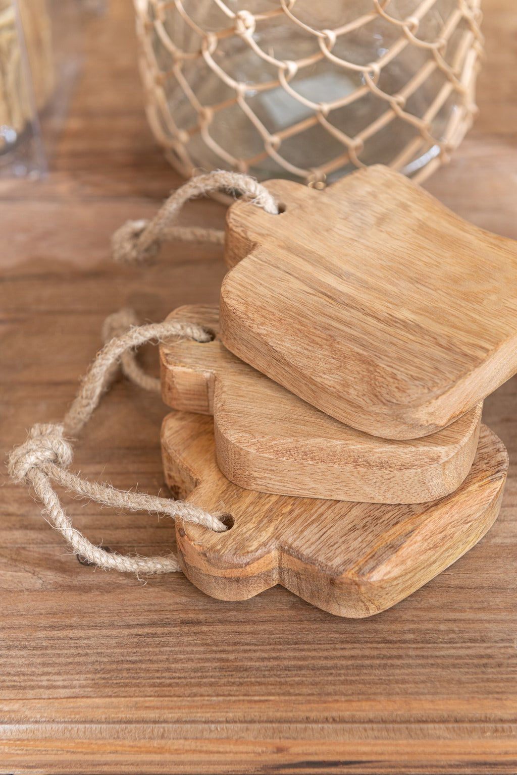 J-Line Organic snijplank - hout - naturel - mini