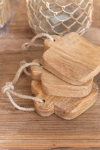 J-Line Organic snijplank - hout - naturel - mini