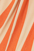 J-Line Hangmat Brede Strepen Katoen/Polyester Oranje/Ecru