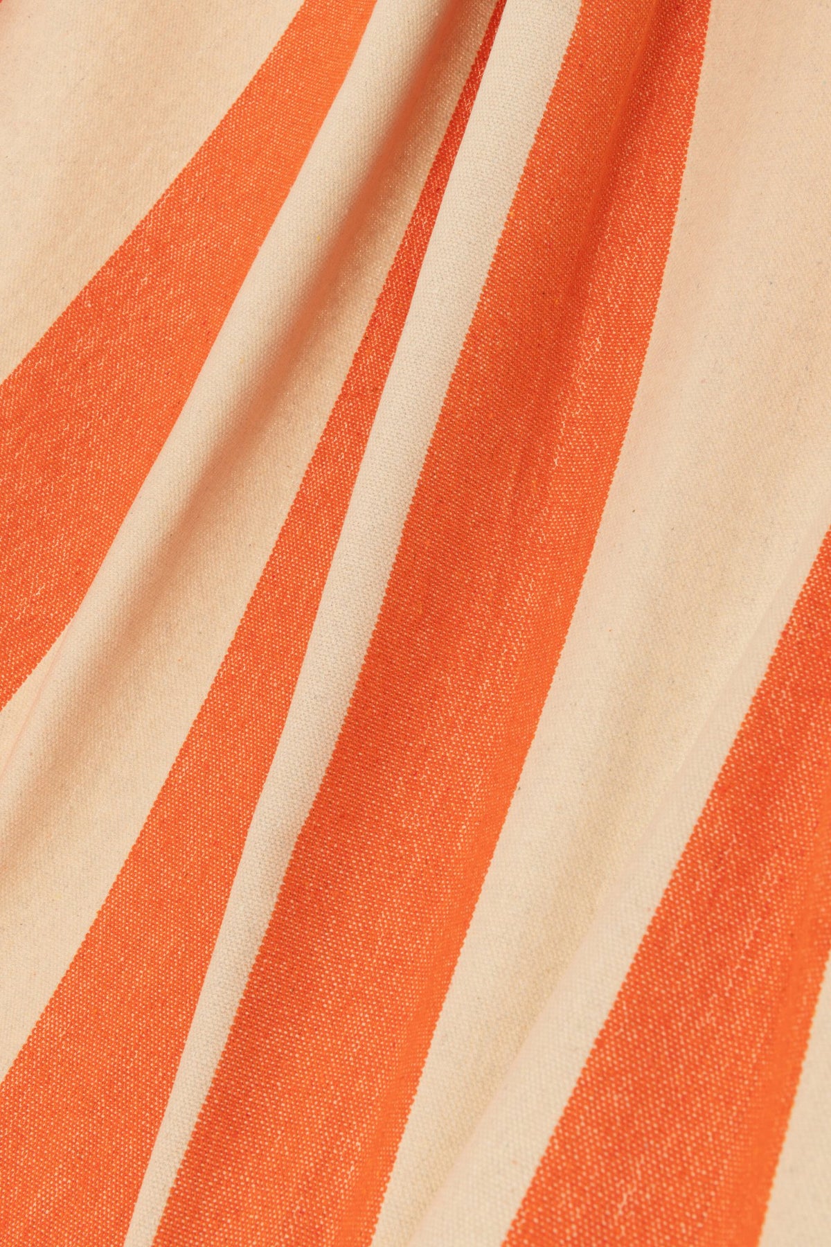 J-Line Hangmat Brede Strepen Katoen/Polyester Oranje/Ecru