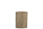J-Line Geribbelde vaas - aluminium - goud - small