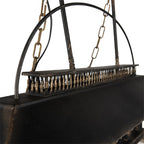 Hanglamp 99x30x70 cm Zwart Bruin ijzer Hanglamp Eettafel