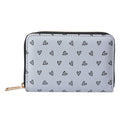 Portemonnee 10x15 cm Wit Zwart Polyester Hartjes