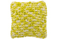 J-Line kussen Gebreid - polyresin - wit/groen