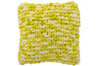 J-Line kussen Gebreid - polyresin - wit/groen