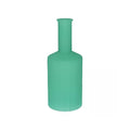 Vase caro lijnen nek mat turquoise 20,5 cm
