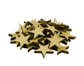 Houten sterren 50st 5cm goud
