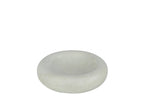 J-Line kom Rond Laag Marmer - steen - wit - small
