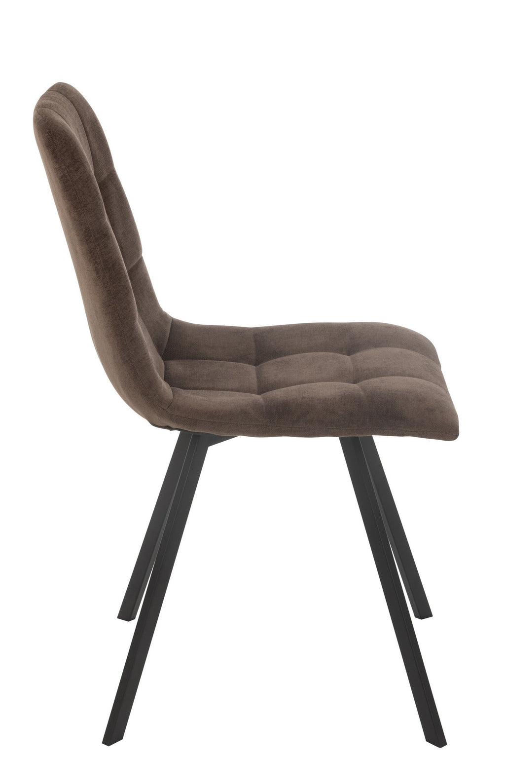 J-Line Eetstoel Clark Metaal/Polyester Bruin