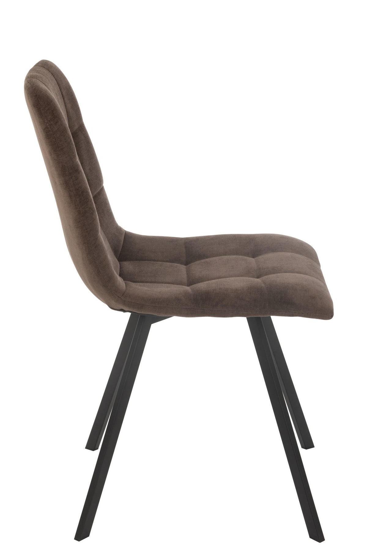 J-Line Eetstoel Clark Metaal/Polyester Bruin
