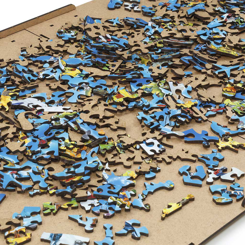 Eco Wood Art (EWA) Houten Legpuzzel World Map in kleur, 3038, 55x39x0,5cm