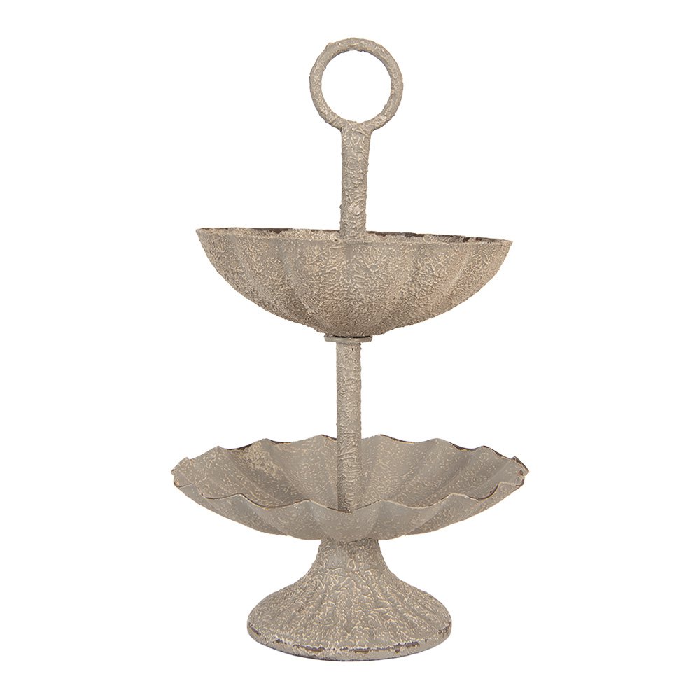 Etagère Ø 15x24 cm Grijs Metaal