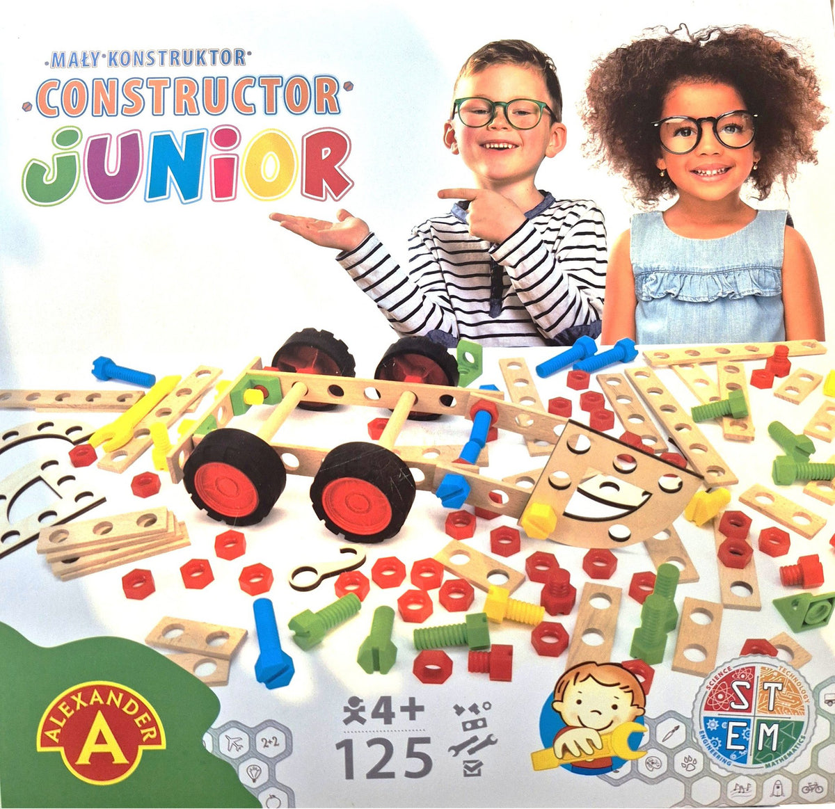 Constructieset Constructor Junior van hout- 125 onderdelen