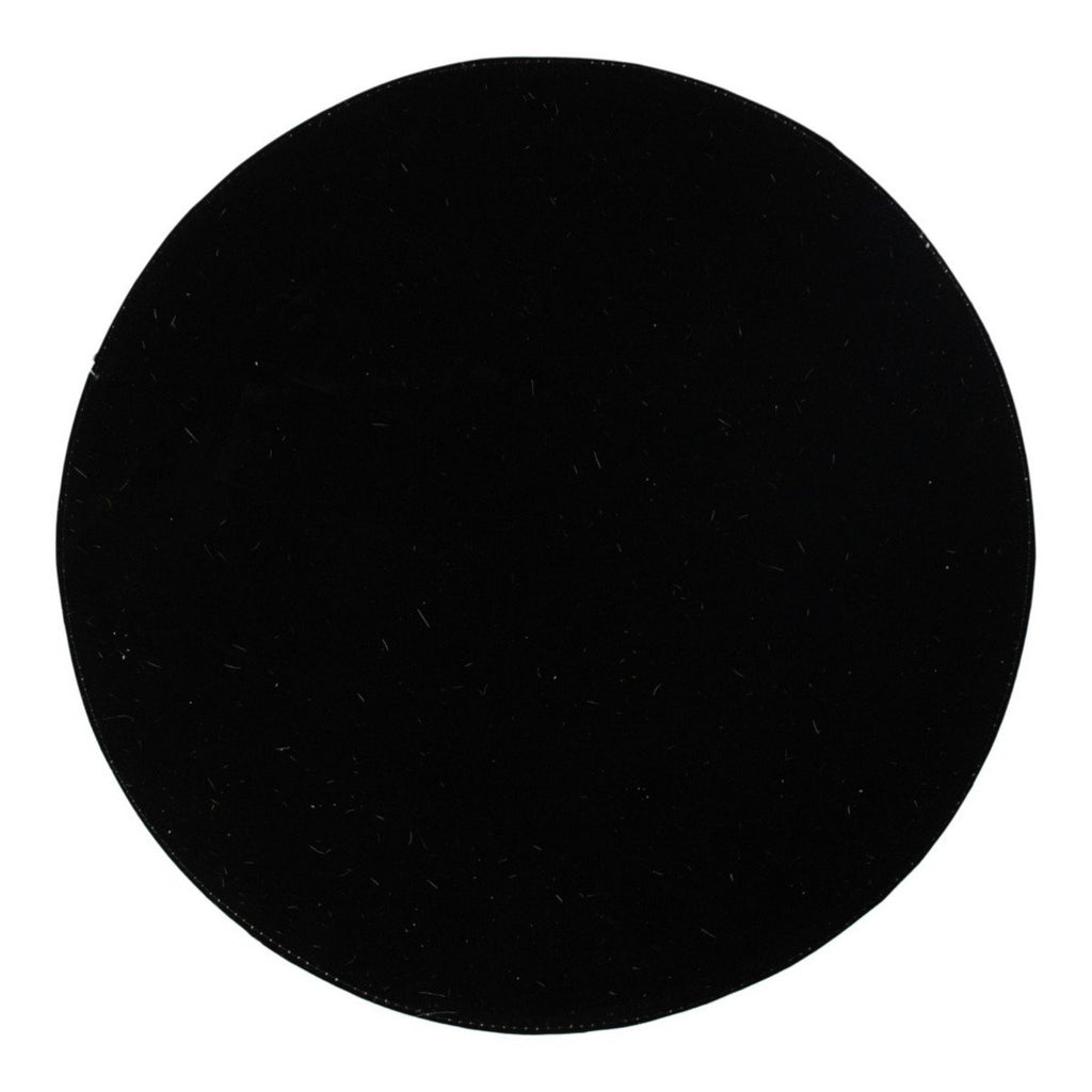 Placemat koehuid rond zwart/wit Ø38cm