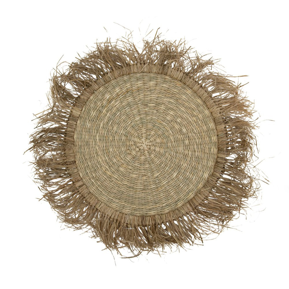 Zeegras placemat franjes 47cm