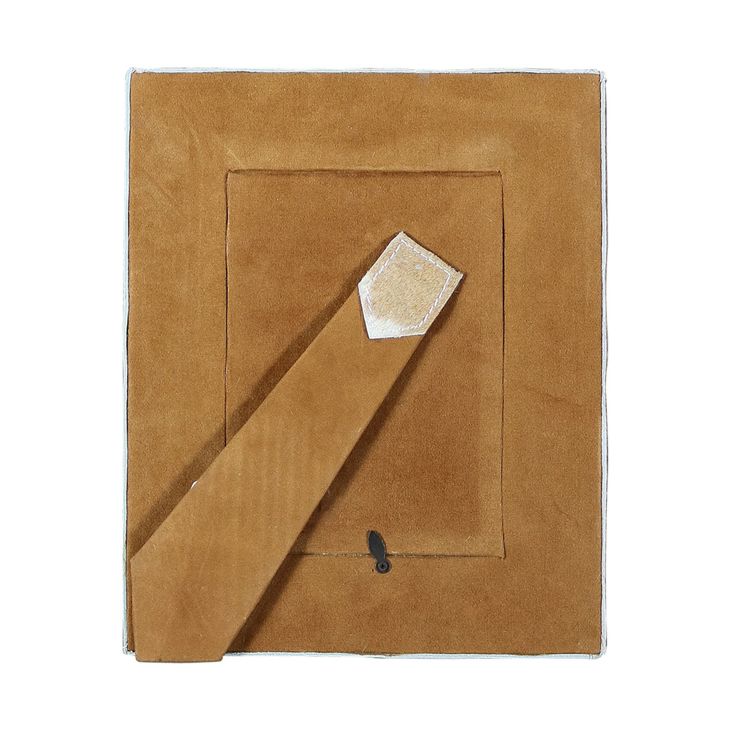 Fotolijst koe bol bruin/wit 18x13cm