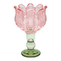 Waxinelichthouder Roze Glas