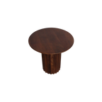 Bullnose mangohouten bijzettafel Ø50 cm