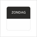 Zondag- etiket - 500 stuks