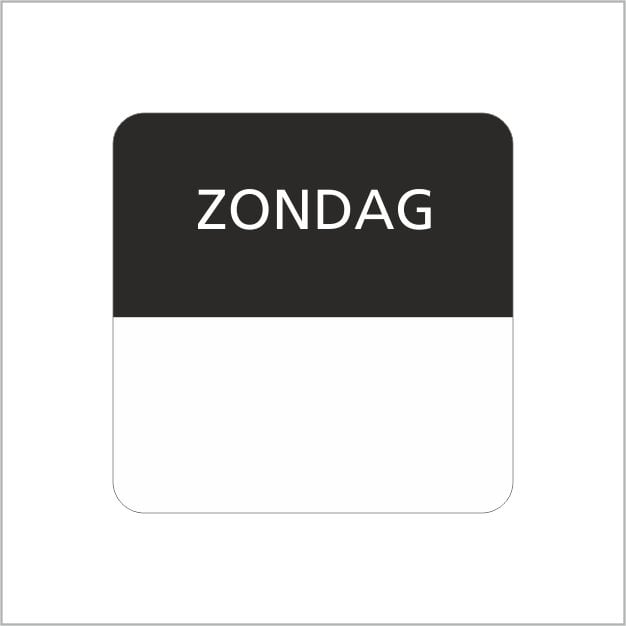 Zondag- etiket - 500 stuks