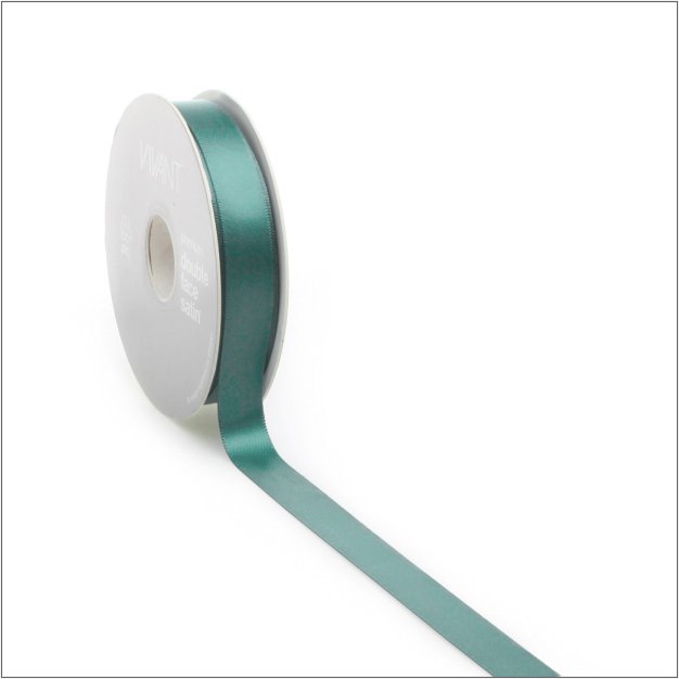 Satijn lint petrol - 10 mm x 25 meter