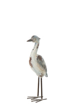 J-Line decoratie Vogel Antiek - polyresin - blauw/wit - S