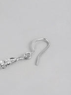 Hangende oorbellen met CZ-oorbellen van sterling zilver – gerhodineerd – lengte 1,5 cm