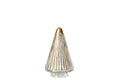 J-Line Kerstboom - glas - goud/transparant - S