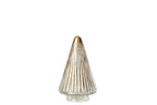 J-Line Kerstboom - glas - goud/transparant - S