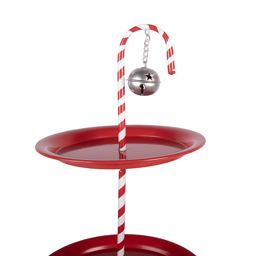 Etagère 3 laags Ø 35x64 cm Rood Metaal