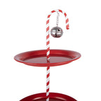 Etagère 3 laags Ø 35x64 cm Rood Metaal