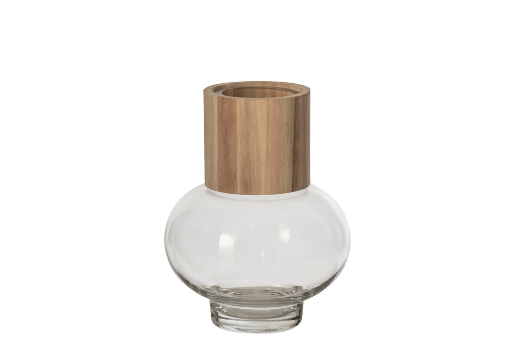 J-Line Vaas Jim - glas - naturel/transparant - small