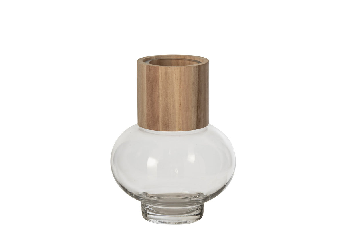 J-Line Vaas Jim - glas - naturel/transparant - small