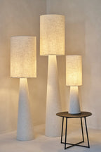 J-Line lamp op voet - textiel - beige - small