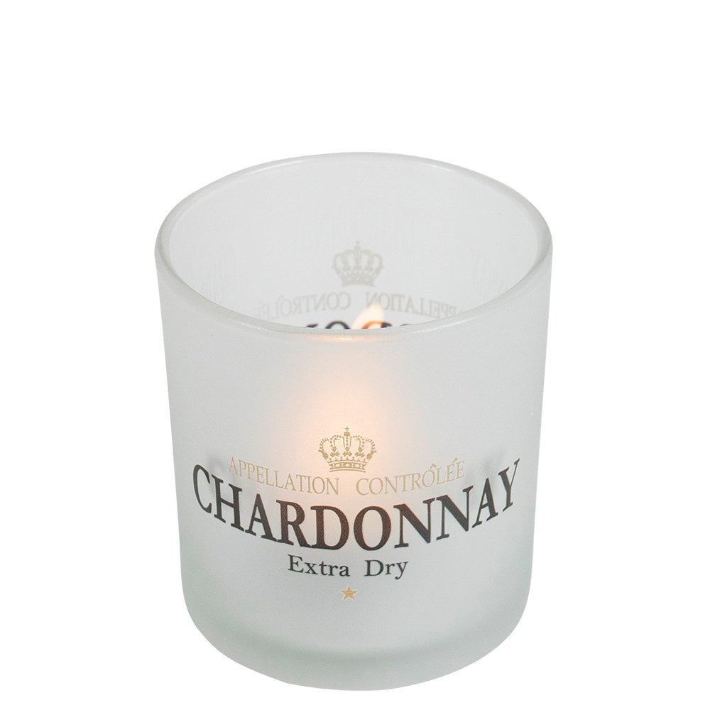 Theelichthouder wijn chardonnay wit small 8cm
