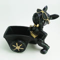 Polyresin handkar hond zwart