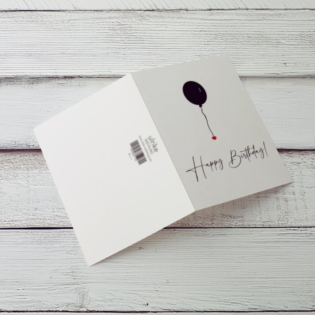 Happy Birthday Ballon - vouwkaart met envelop 5 set