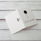 Happy Birthday Ballon - vouwkaart met envelop 5 set
